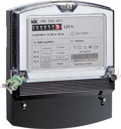 Трехфазный счетчик электроэнергии НИК 2301 АП (механический индикатор)