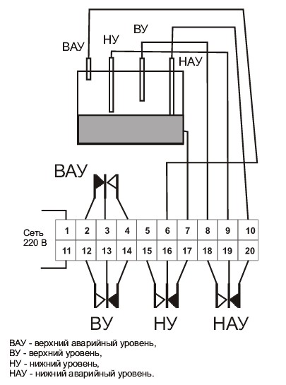 Схема подключения ЭРСУ-4-1